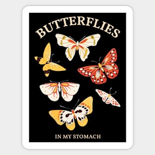 Vintage Flying Butterflies Sticker